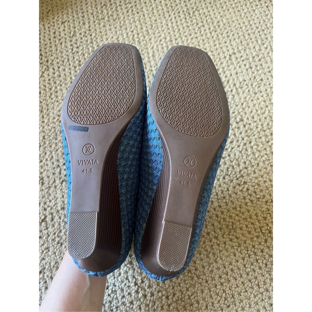 Vivaia Margot Square-Toe Wedge in Denim - Picture 7 of 8